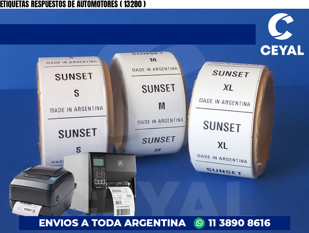 ETIQUETAS RESPUESTOS DE AUTOMOTORES ( 13280 )