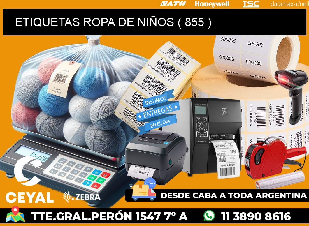 ETIQUETAS ROPA DE NIÑOS ( 855 )