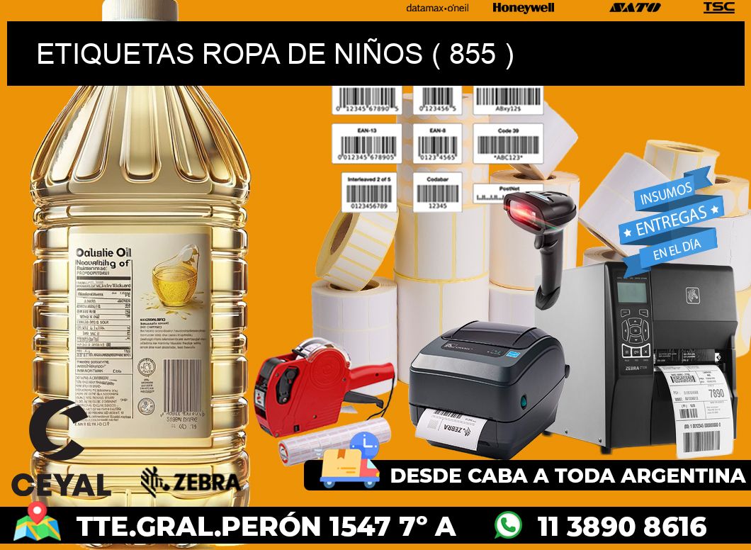 ETIQUETAS ROPA DE NIÑOS ( 855 )