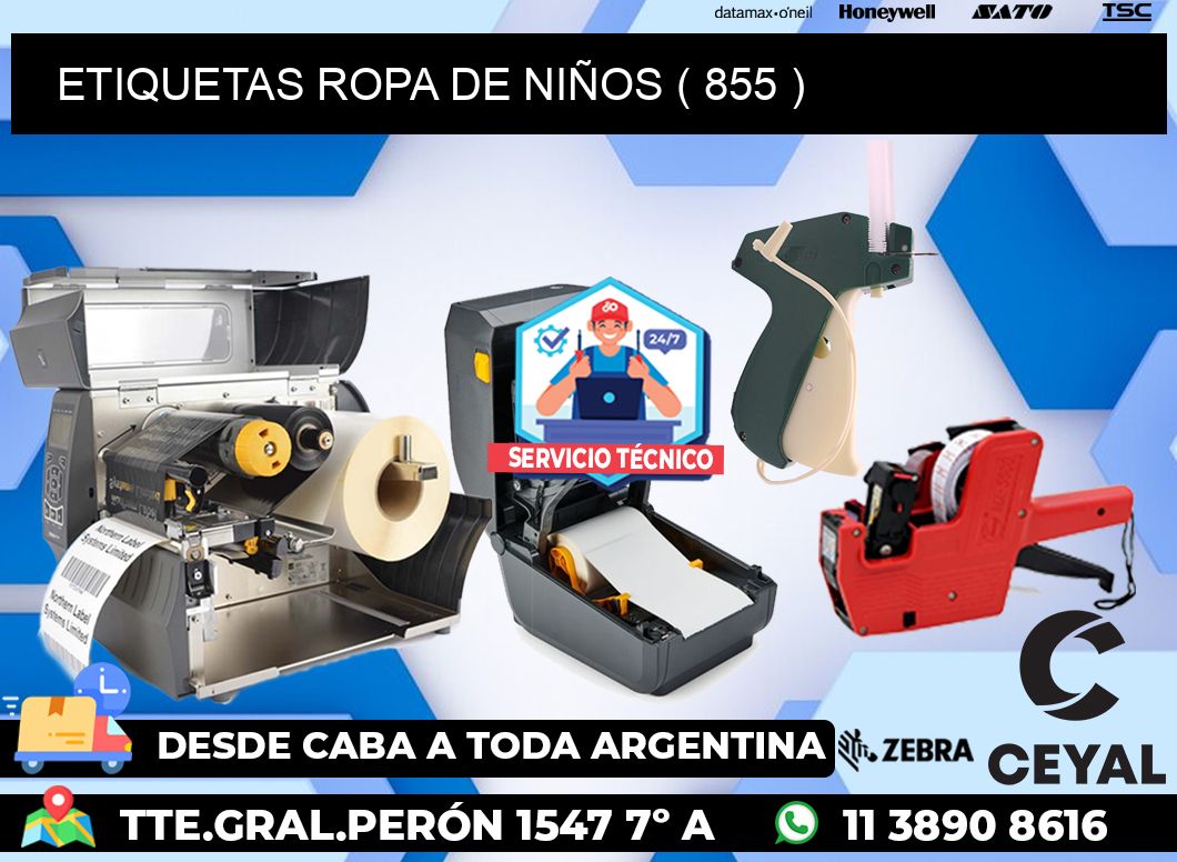 ETIQUETAS ROPA DE NIÑOS ( 855 )