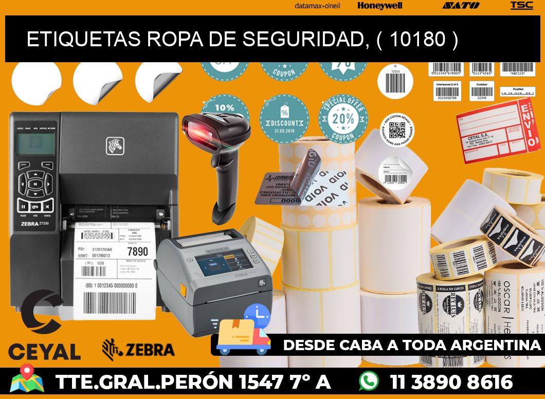 ETIQUETAS ROPA DE SEGURIDAD, ( 10180 )