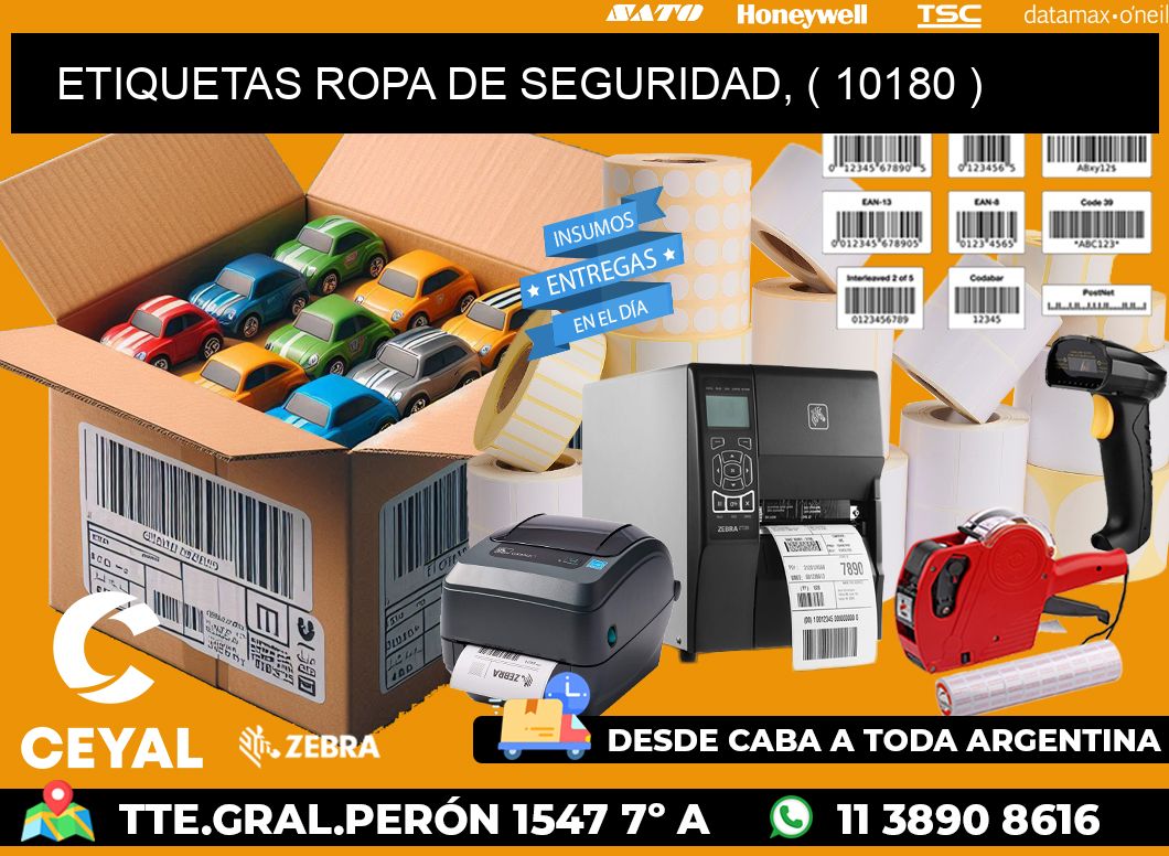 ETIQUETAS ROPA DE SEGURIDAD, ( 10180 )