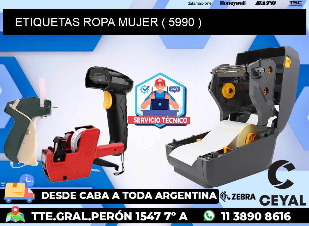 ETIQUETAS ROPA MUJER ( 5990 )