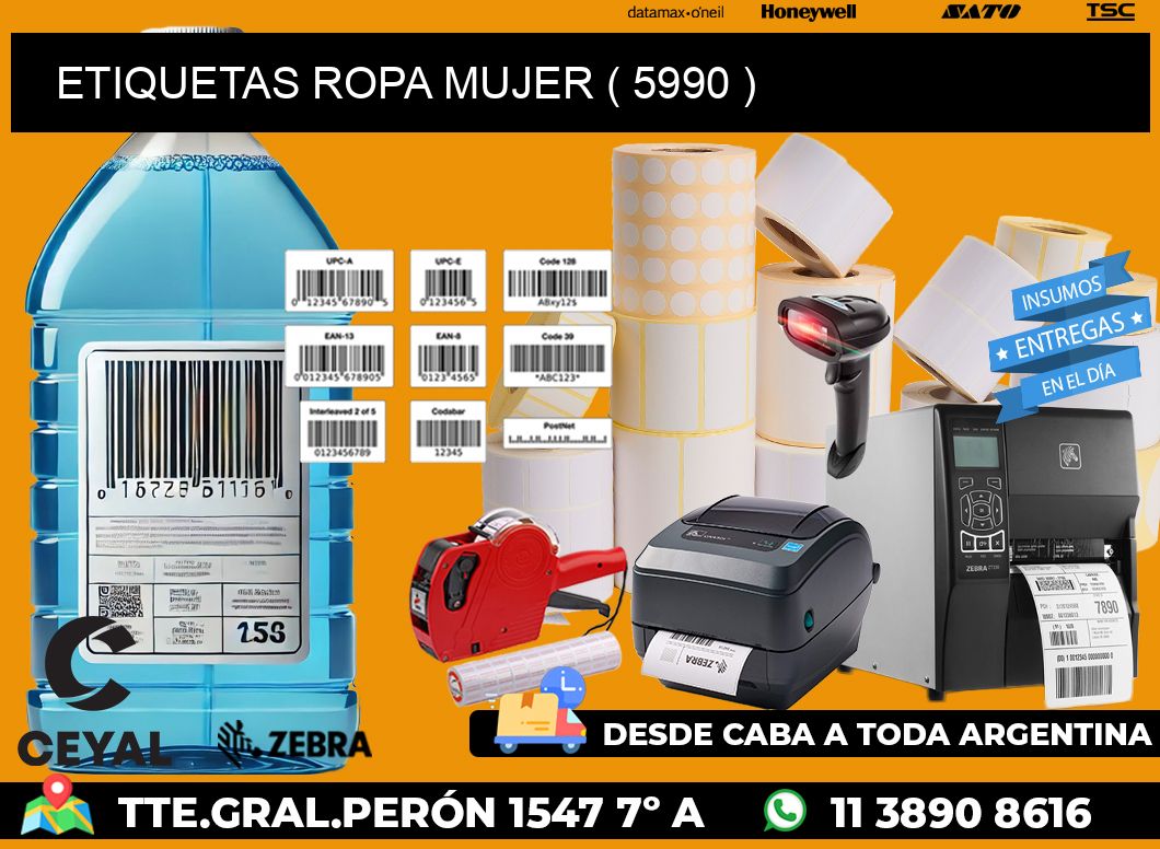 ETIQUETAS ROPA MUJER ( 5990 )