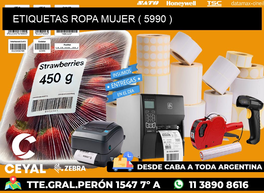 ETIQUETAS ROPA MUJER ( 5990 )