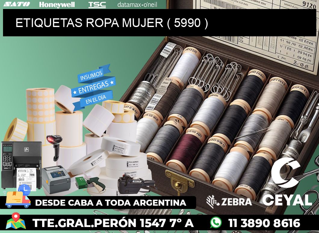 ETIQUETAS ROPA MUJER ( 5990 )