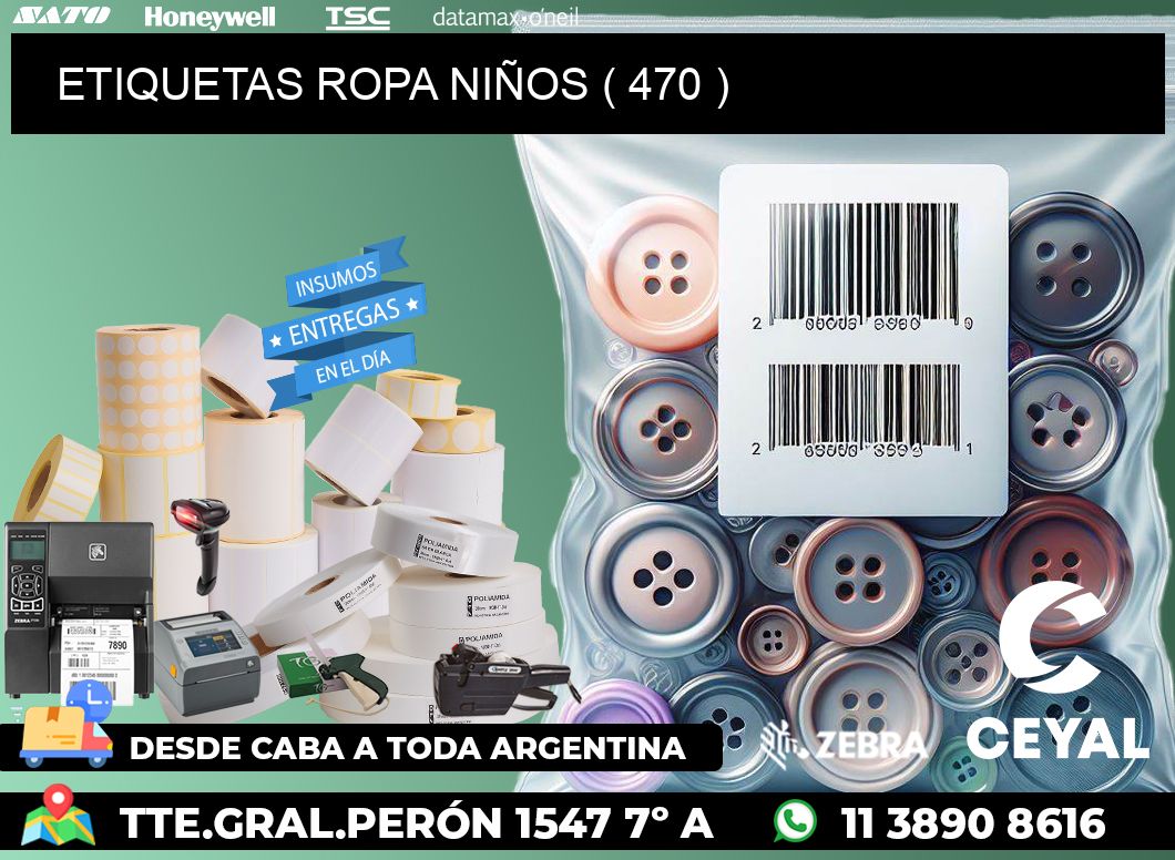 ETIQUETAS ROPA NIÑOS ( 470 )