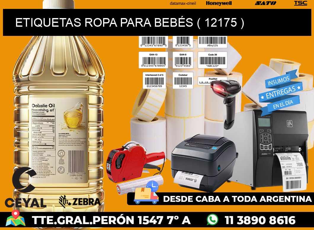 ETIQUETAS ROPA PARA BEBÉS ( 12175 )