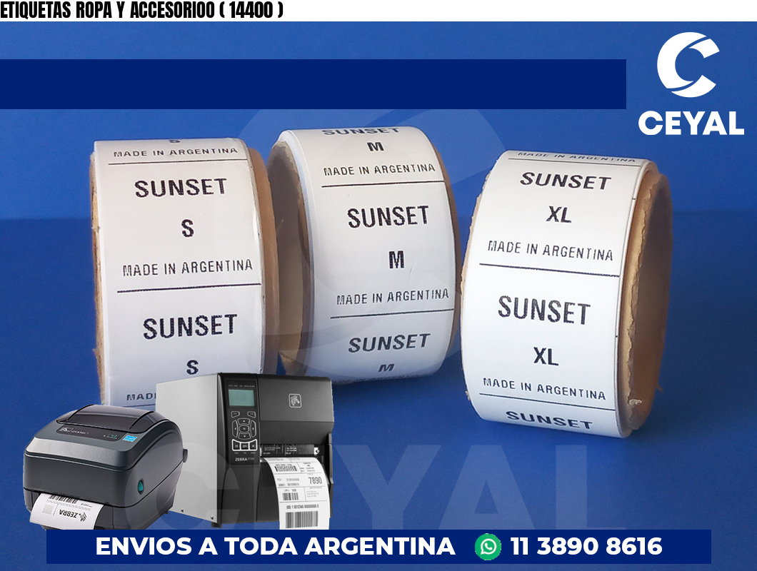 ETIQUETAS ROPA Y ACCESORIOO ( 14400 )