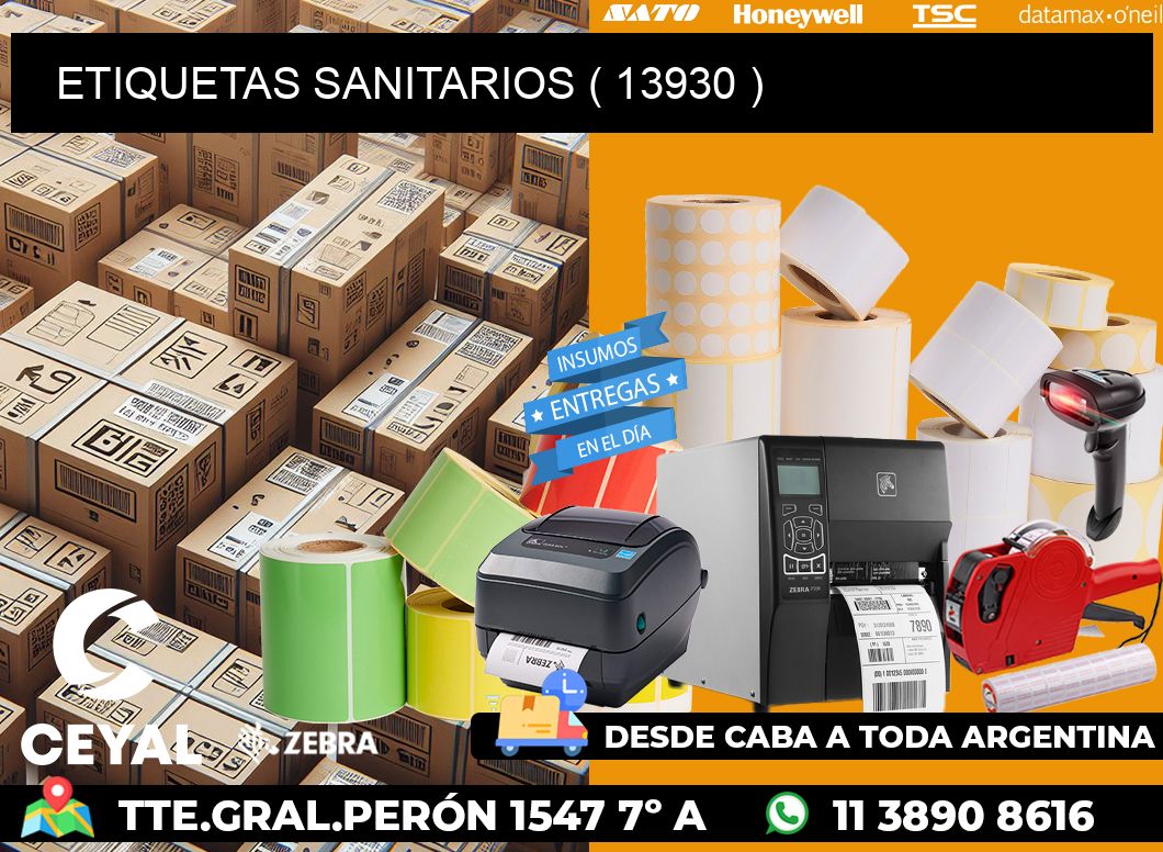 ETIQUETAS SANITARIOS ( 13930 )