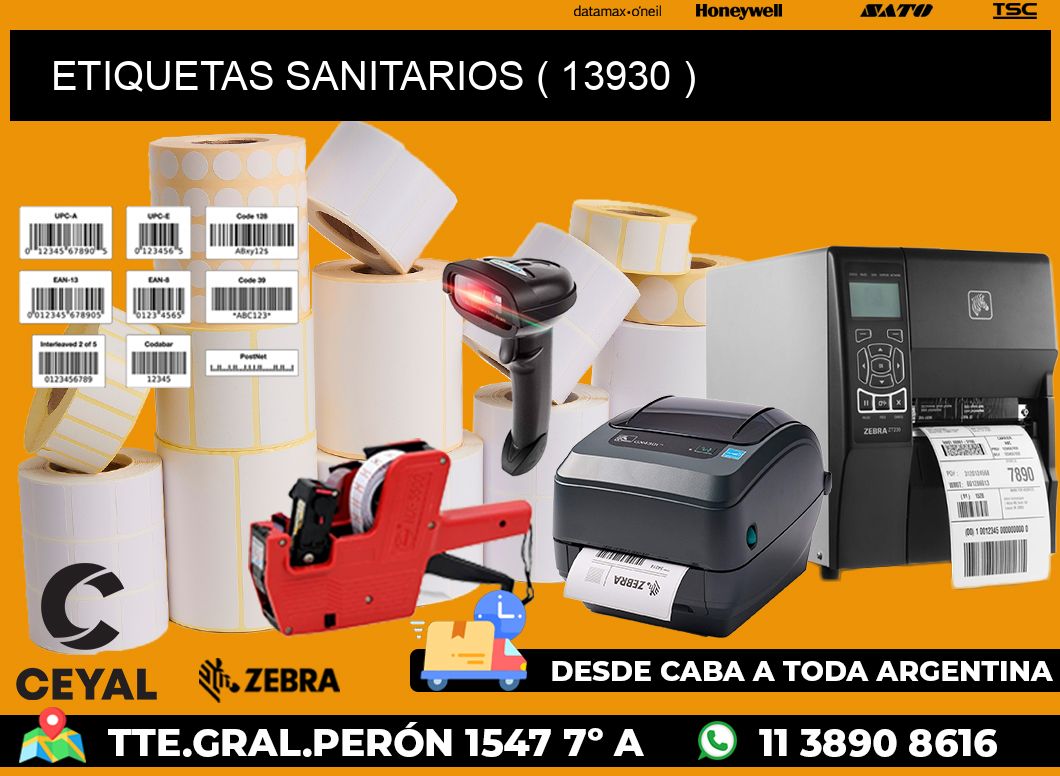 ETIQUETAS SANITARIOS ( 13930 )
