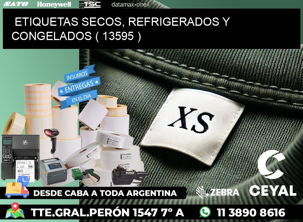 ETIQUETAS SECOS, REFRIGERADOS Y CONGELADOS ( 13595 )
