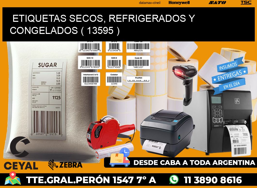 ETIQUETAS SECOS, REFRIGERADOS Y CONGELADOS ( 13595 )