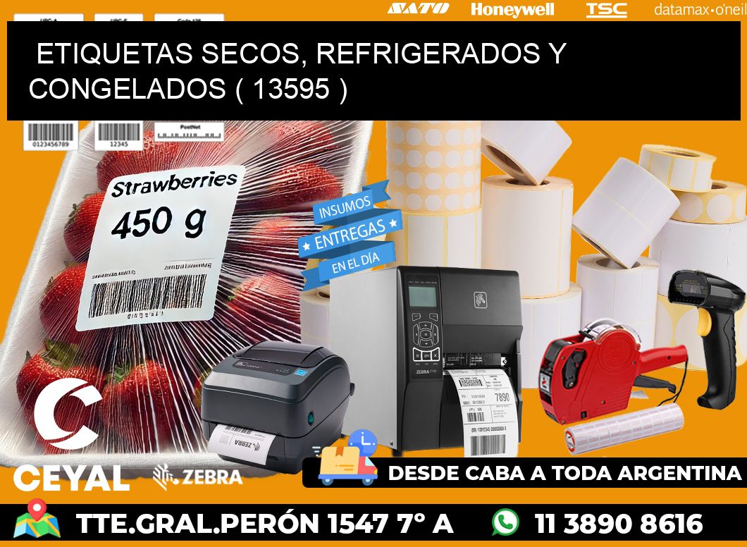 ETIQUETAS SECOS, REFRIGERADOS Y CONGELADOS ( 13595 )