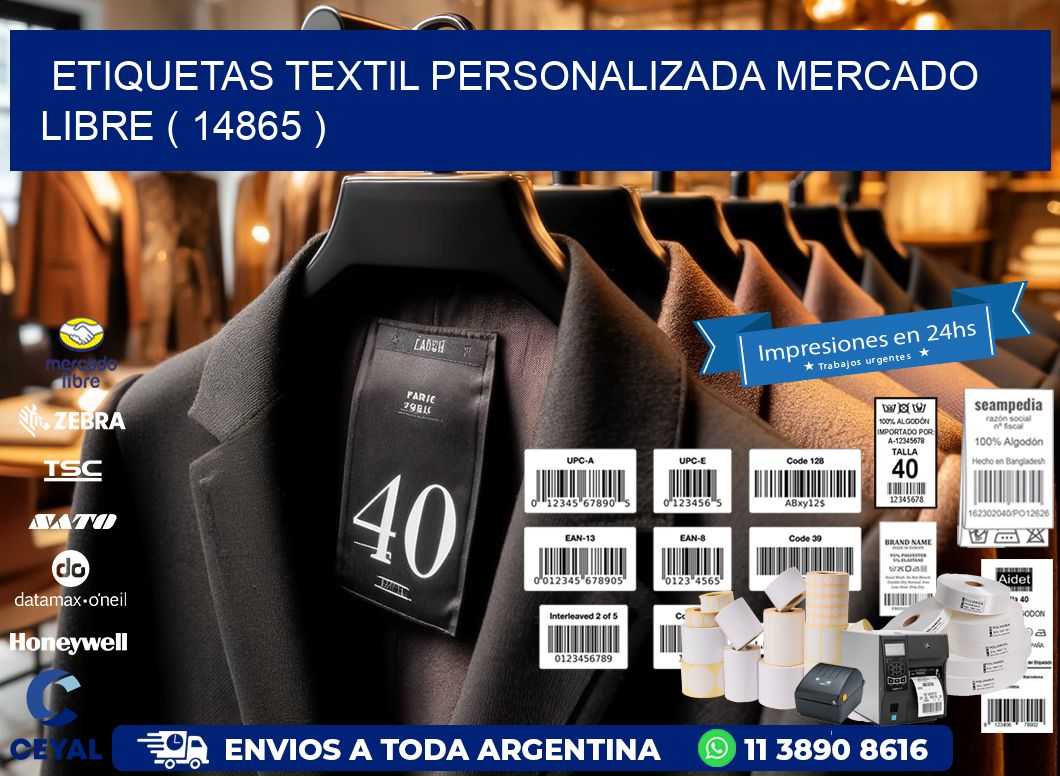 ETIQUETAS TEXTIL PERSONALIZADA MERCADO LIBRE ( 14865 )