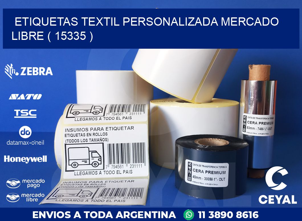 ETIQUETAS TEXTIL PERSONALIZADA MERCADO LIBRE ( 15335 )