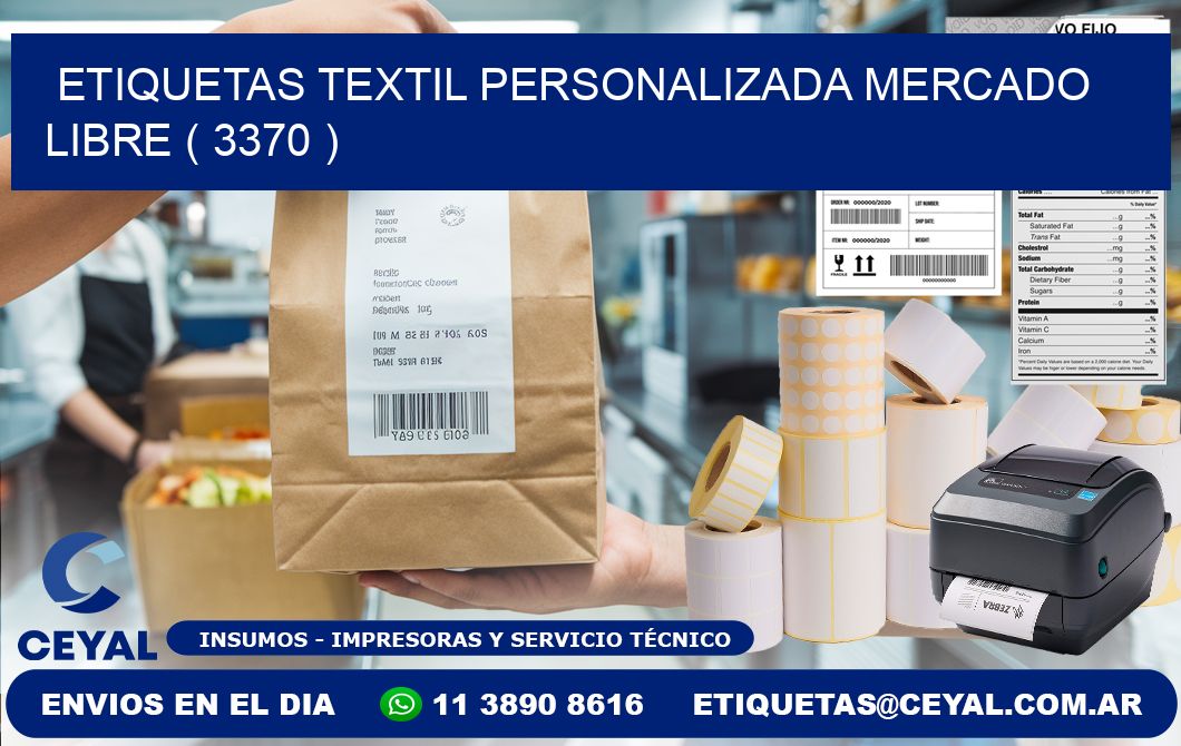 ETIQUETAS TEXTIL PERSONALIZADA MERCADO LIBRE ( 3370 )