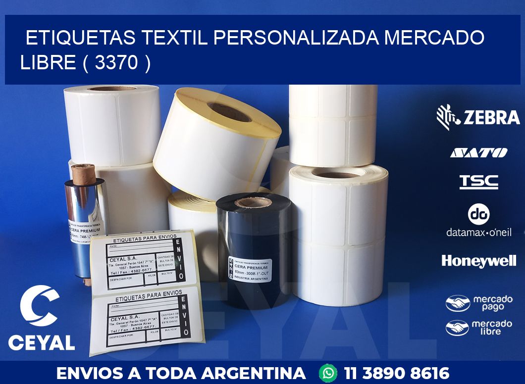 ETIQUETAS TEXTIL PERSONALIZADA MERCADO LIBRE ( 3370 )