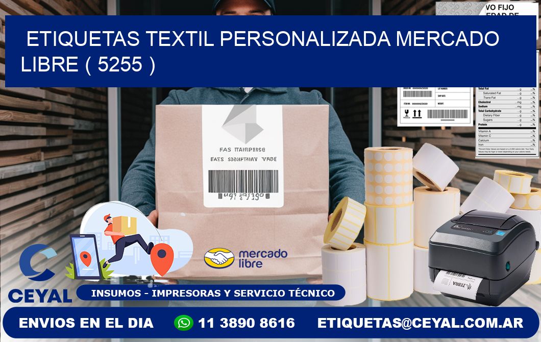 ETIQUETAS TEXTIL PERSONALIZADA MERCADO LIBRE ( 5255 )