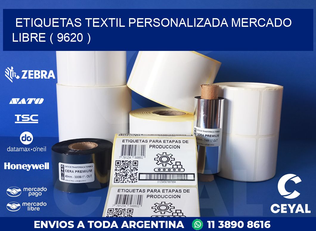 ETIQUETAS TEXTIL PERSONALIZADA MERCADO LIBRE ( 9620 )