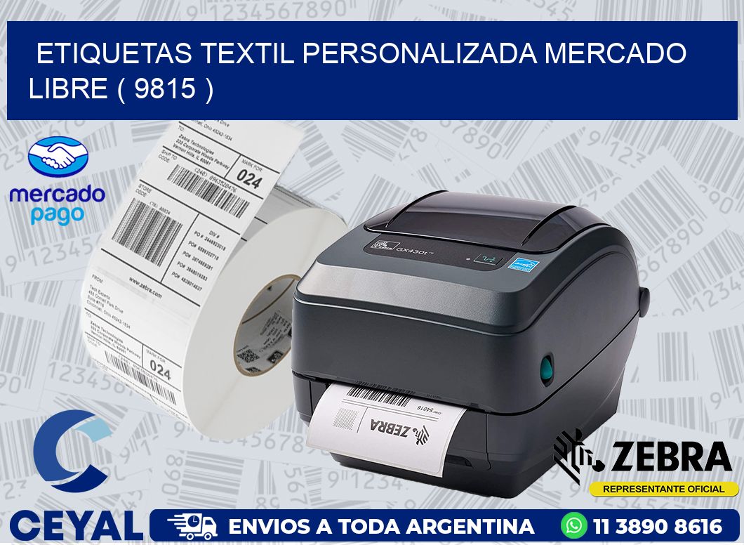 ETIQUETAS TEXTIL PERSONALIZADA MERCADO LIBRE ( 9815 )