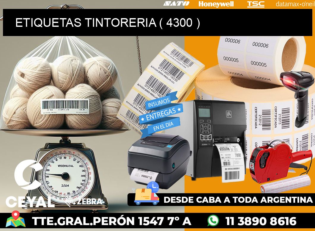 ETIQUETAS TINTORERIA ( 4300 )