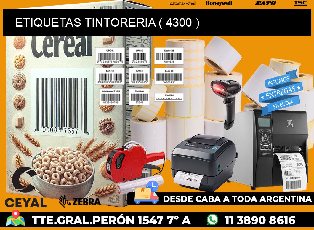 ETIQUETAS TINTORERIA ( 4300 )