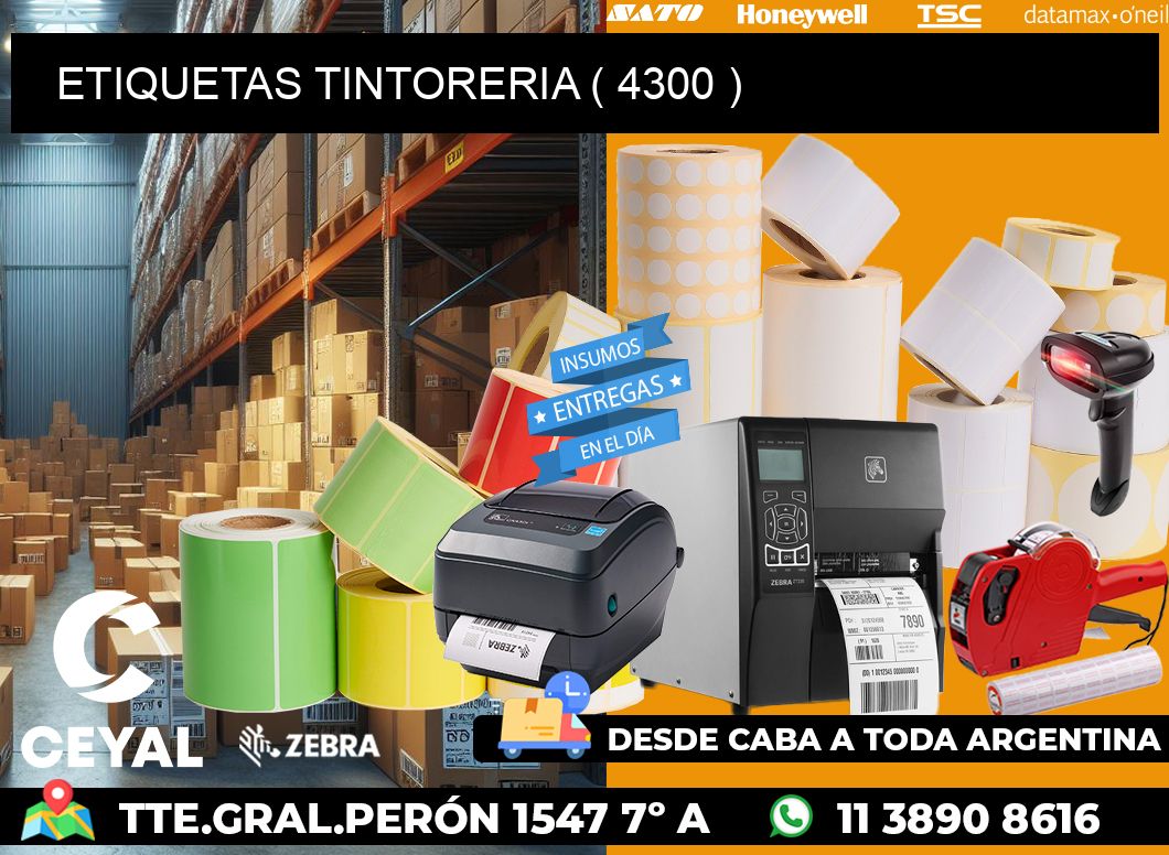 ETIQUETAS TINTORERIA ( 4300 )