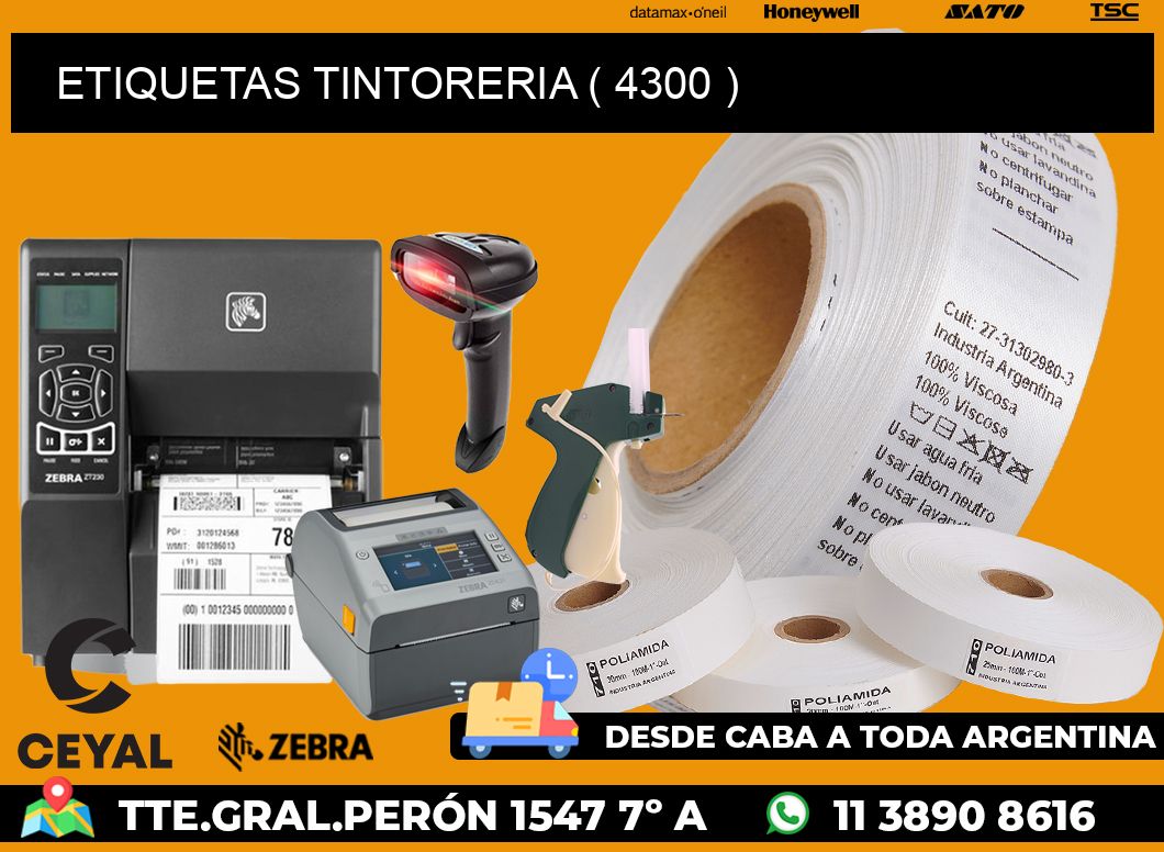 ETIQUETAS TINTORERIA ( 4300 )