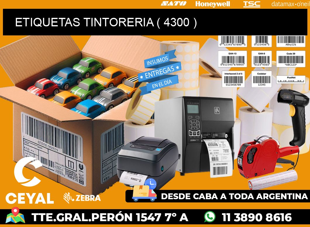 ETIQUETAS TINTORERIA ( 4300 )