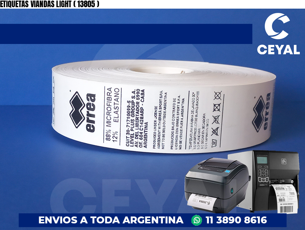 ETIQUETAS VIANDAS LIGHT ( 13805 )
