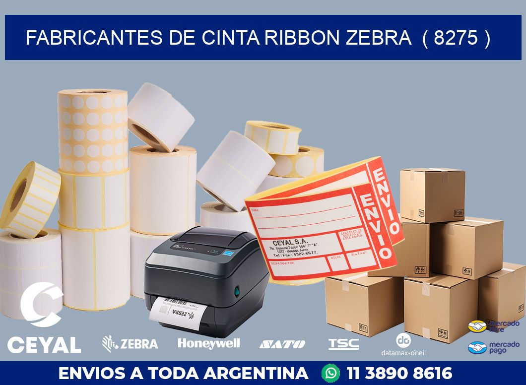 FABRICANTES DE CINTA RIBBON ZEBRA  ( 8275 )