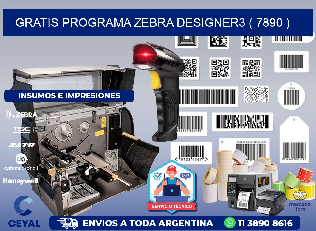 GRATIS PROGRAMA ZEBRA DESIGNER3 ( 7890 )