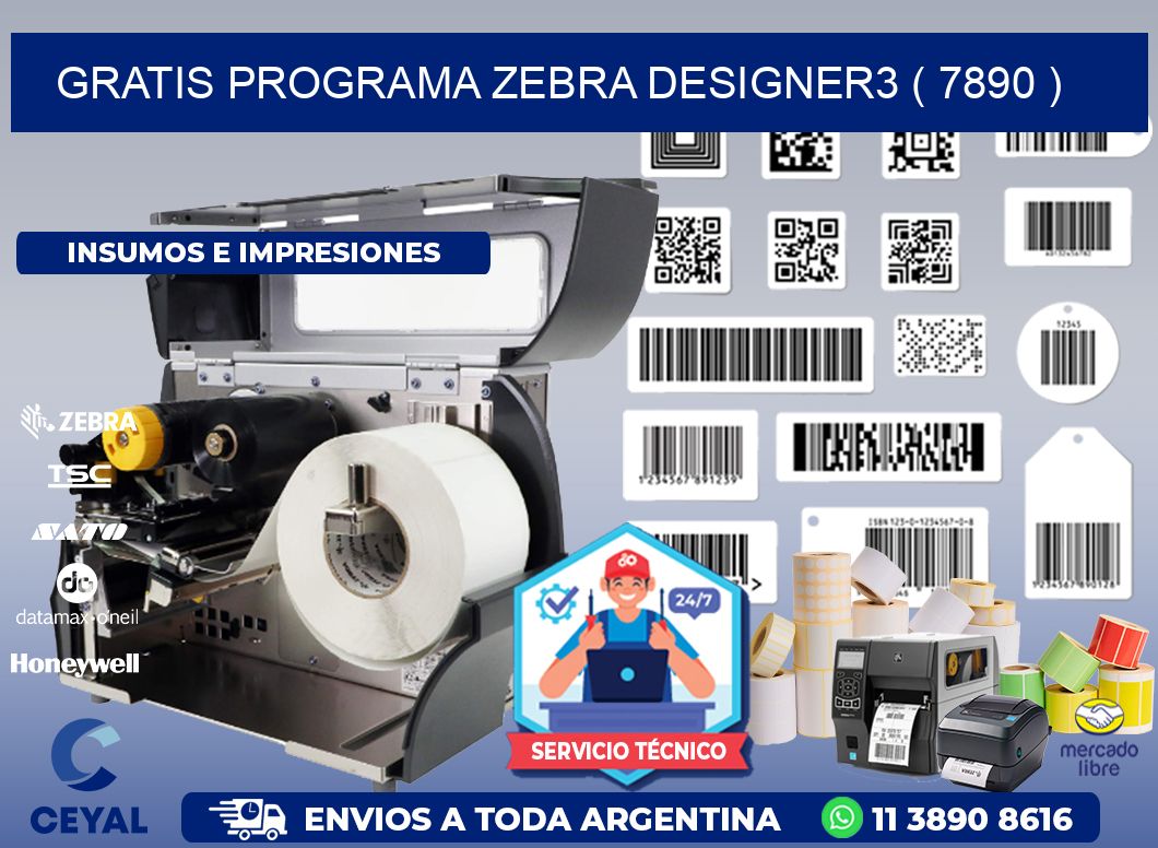 GRATIS PROGRAMA ZEBRA DESIGNER3 ( 7890 )