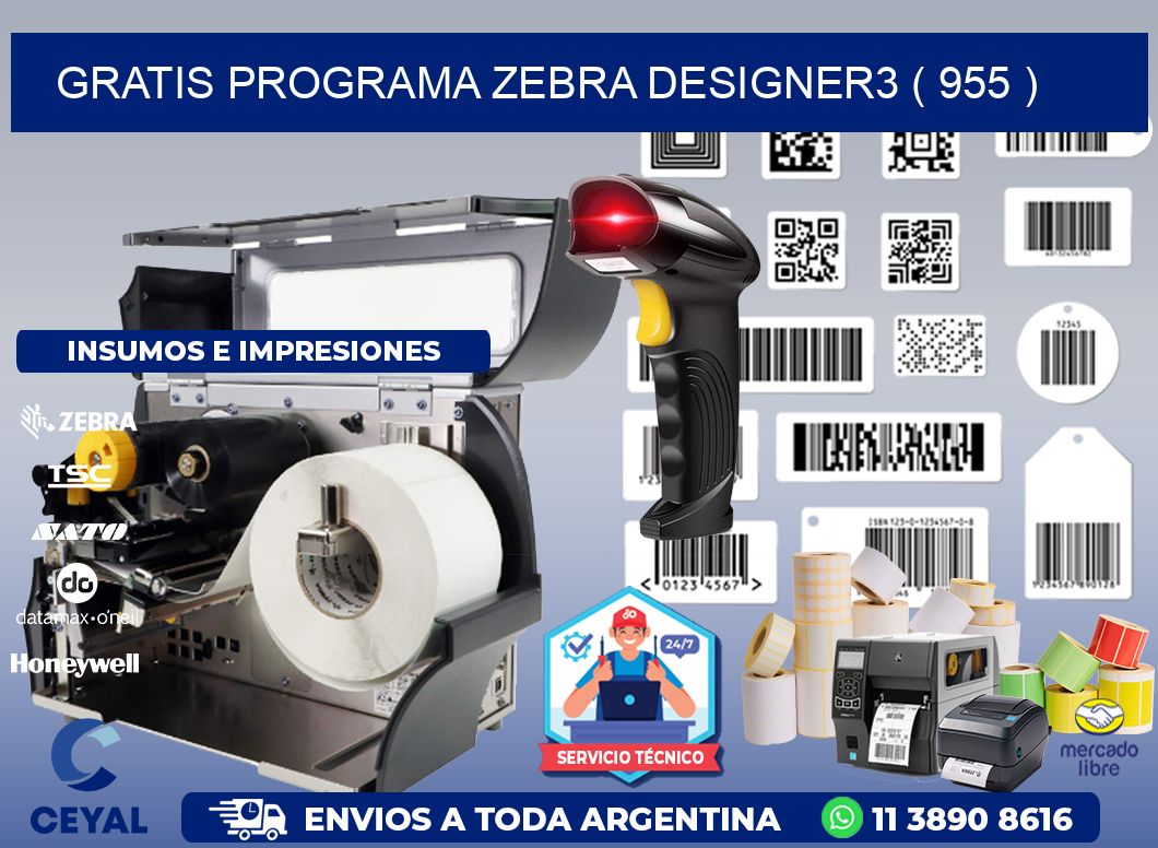 GRATIS PROGRAMA ZEBRA DESIGNER3 ( 955 )