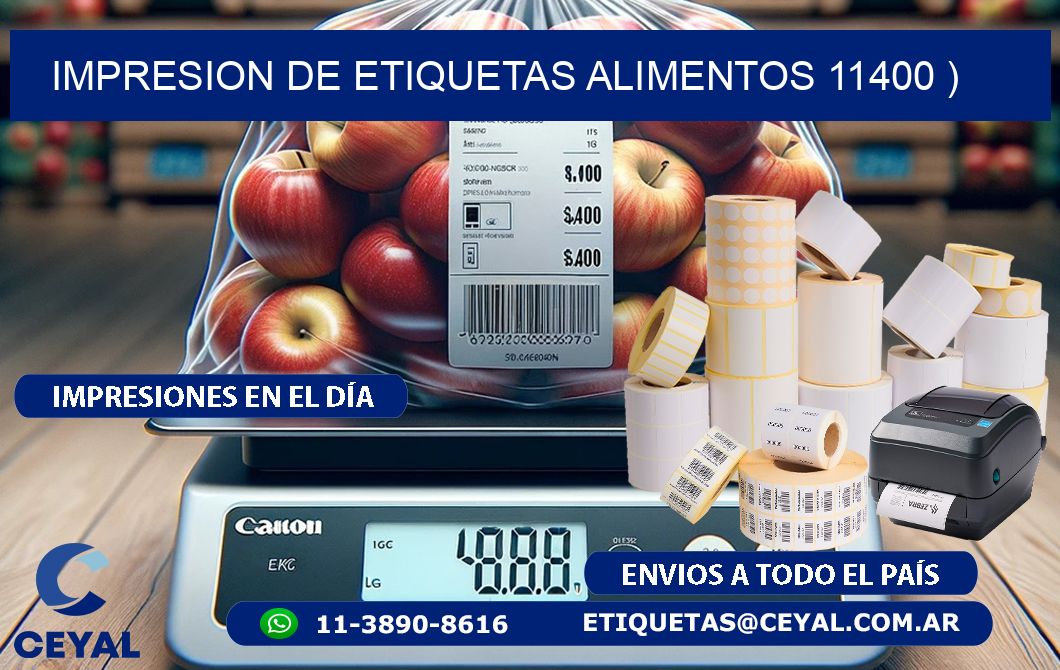 IMPRESION DE ETIQUETAS ALIMENTOS 11400 )