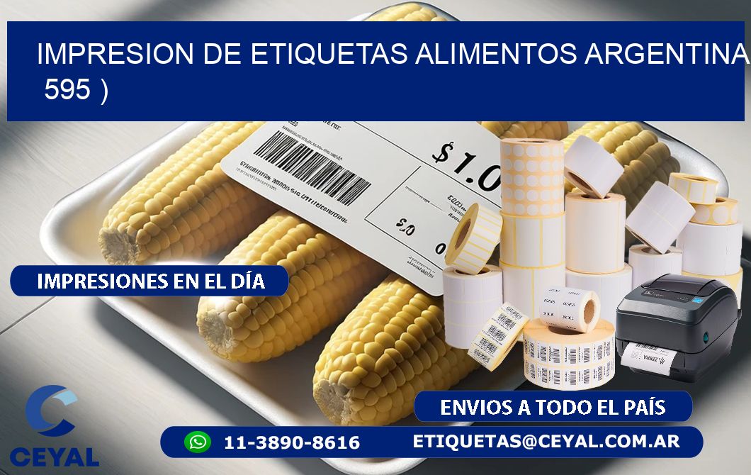 IMPRESION DE ETIQUETAS ALIMENTOS ARGENTINA   595 )