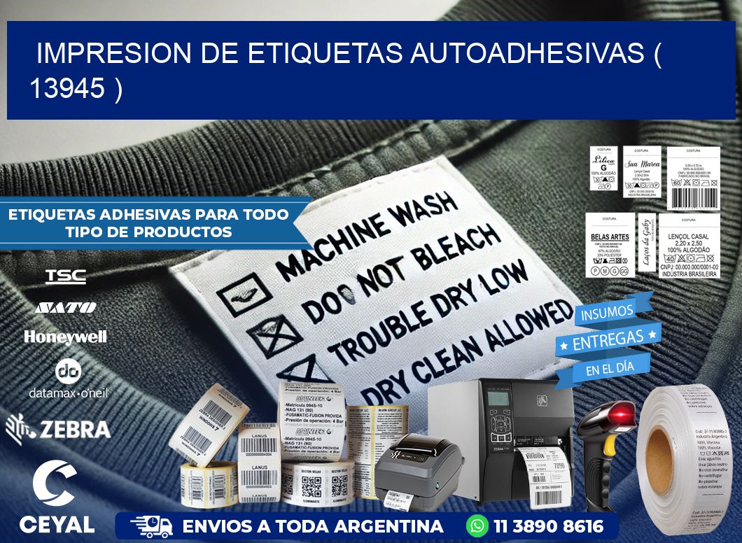 IMPRESION DE ETIQUETAS AUTOADHESIVAS ( 13945 )