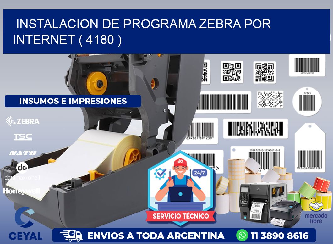 INSTALACION DE PROGRAMA ZEBRA POR INTERNET ( 4180 )