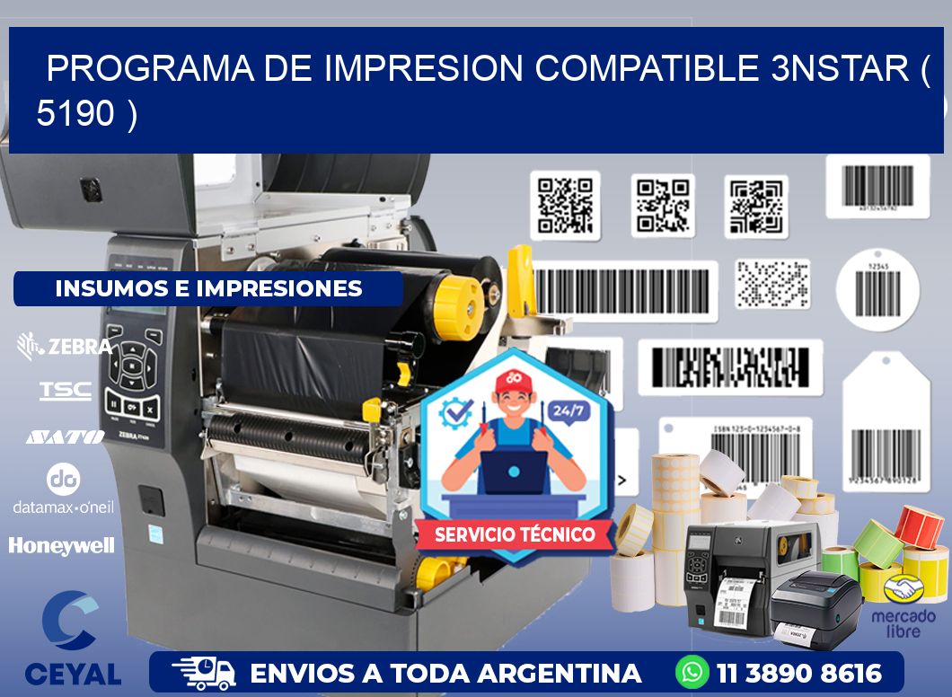 PROGRAMA DE IMPRESION COMPATIBLE 3NSTAR ( 5190 )