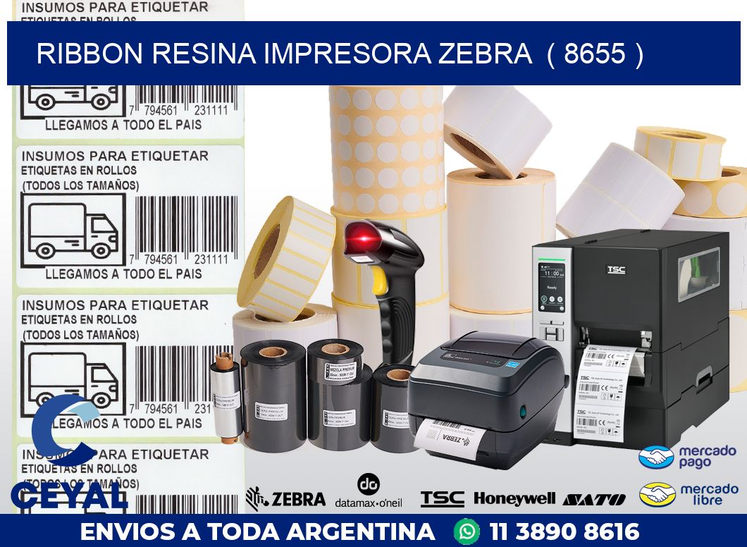 RIBBON RESINA IMPRESORA ZEBRA  ( 8655 )