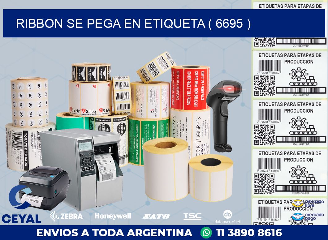 RIBBON SE PEGA EN ETIQUETA ( 6695 )