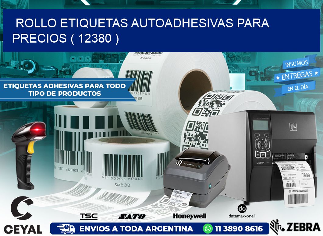 ROLLO ETIQUETAS AUTOADHESIVAS PARA PRECIOS ( 12380 )