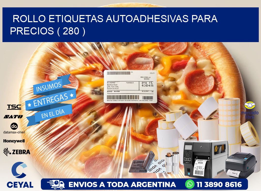 ROLLO ETIQUETAS AUTOADHESIVAS PARA PRECIOS ( 280 )