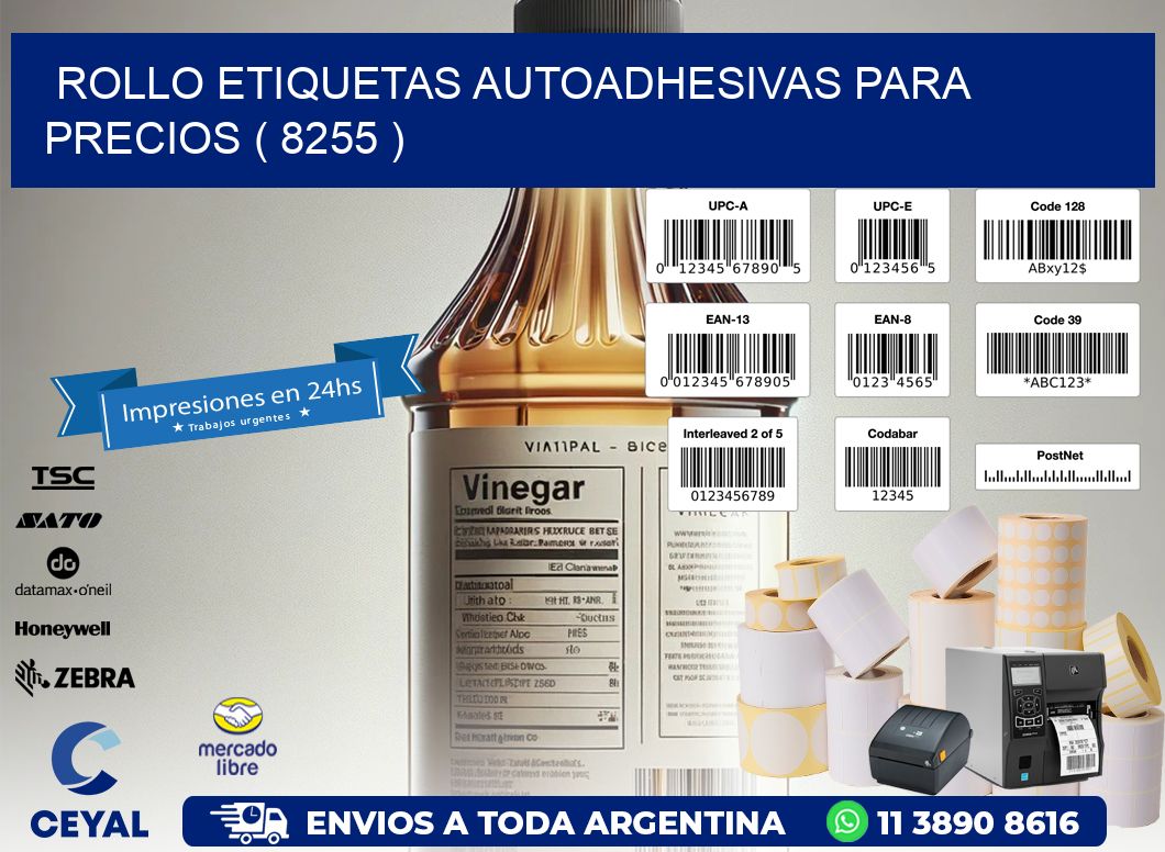 ROLLO ETIQUETAS AUTOADHESIVAS PARA PRECIOS ( 8255 )