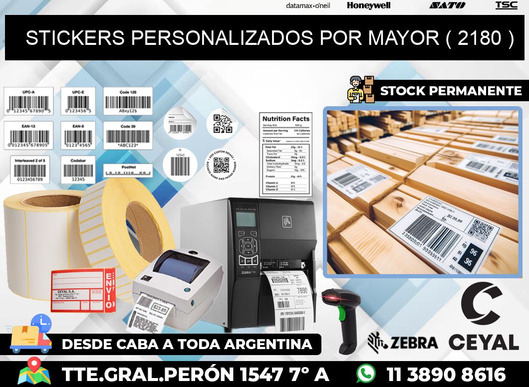 STICKERS PERSONALIZADOS POR MAYOR ( 2180 )