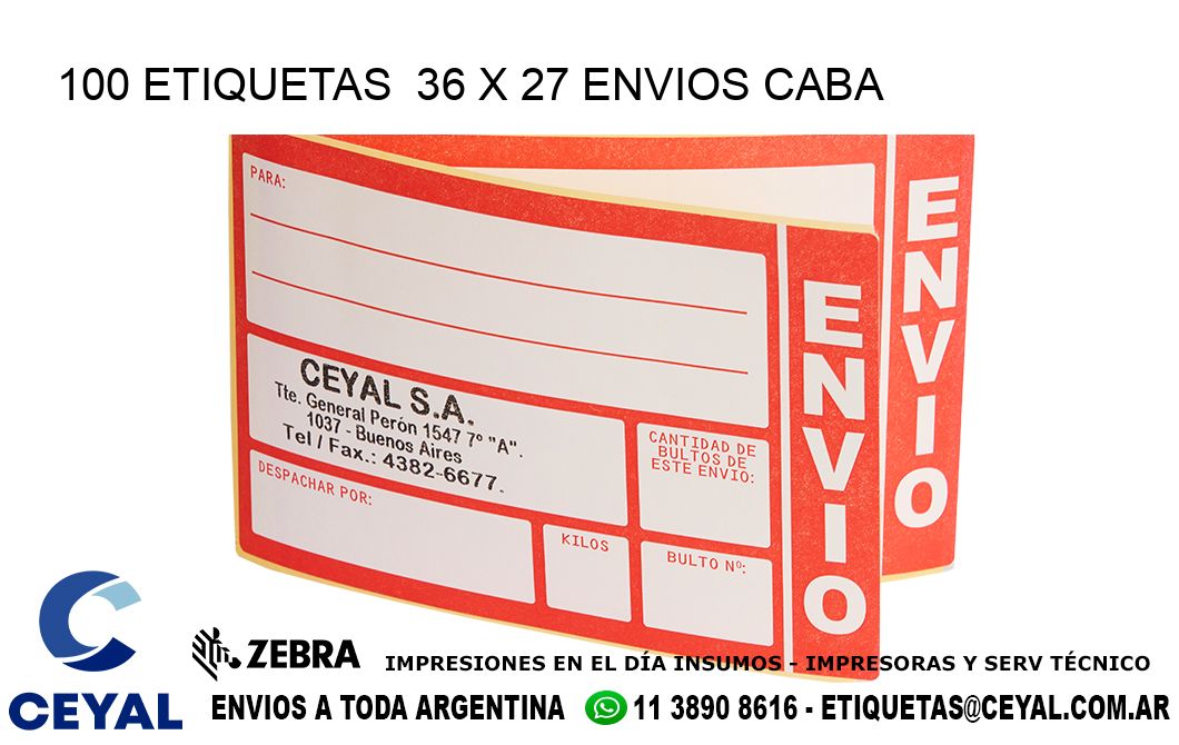 100 ETIQUETAS  36 x 27 ENVIOS CABA