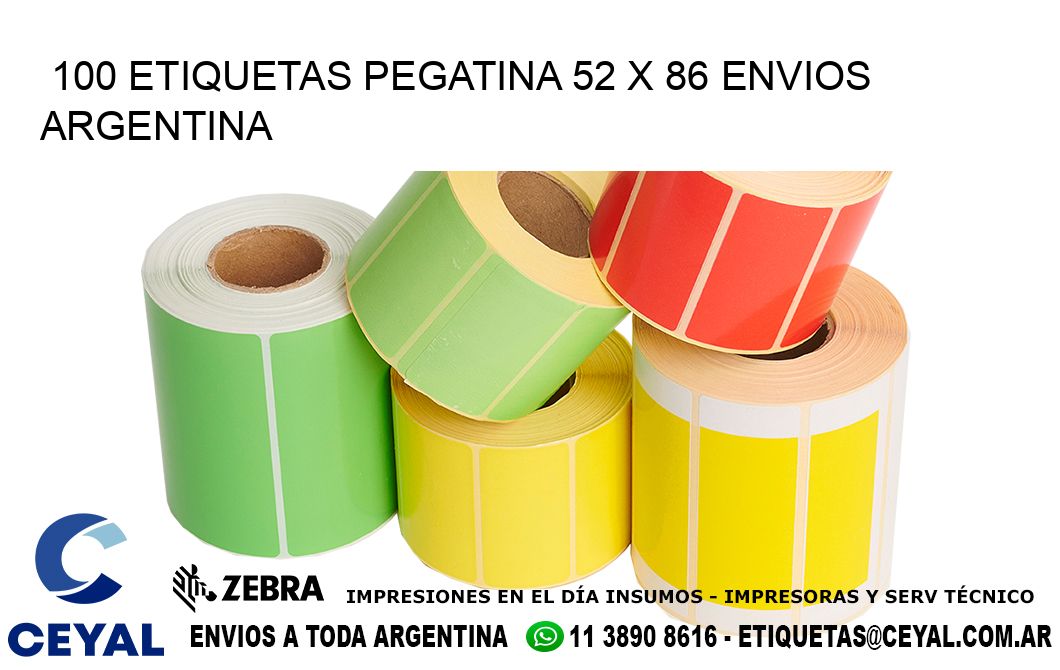 100 ETIQUETAS PEGATINA 52 x 86 ENVIOS ARGENTINA