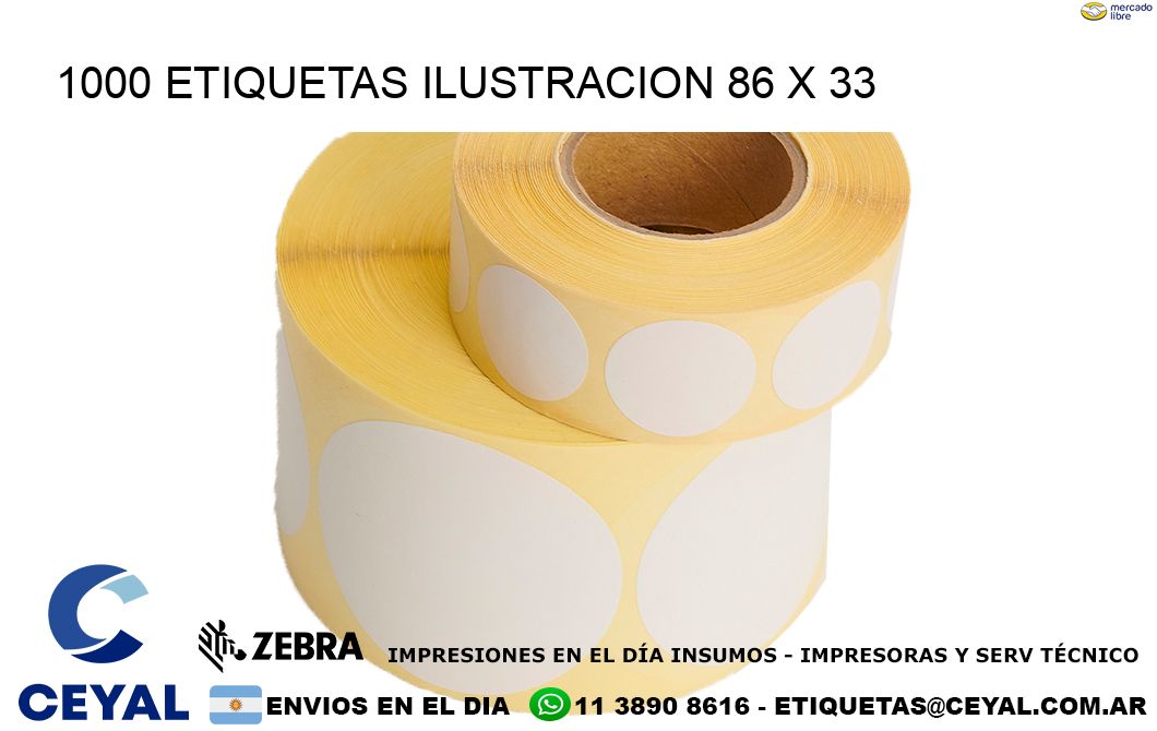 1000 ETIQUETAS ILUSTRACION 86 x 33