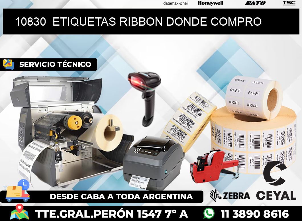 10830  ETIQUETAS RIBBON DONDE COMPRO